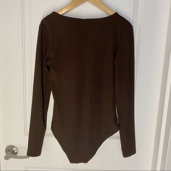H&m brown long sleeve bodysuit - Picture 6 of 7